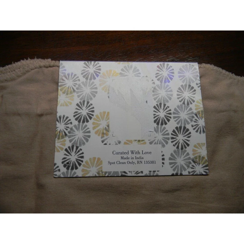 Total Home Ltd. Set of 4 Placemats 100% Cotton Machine Washable Tan Natural NWT